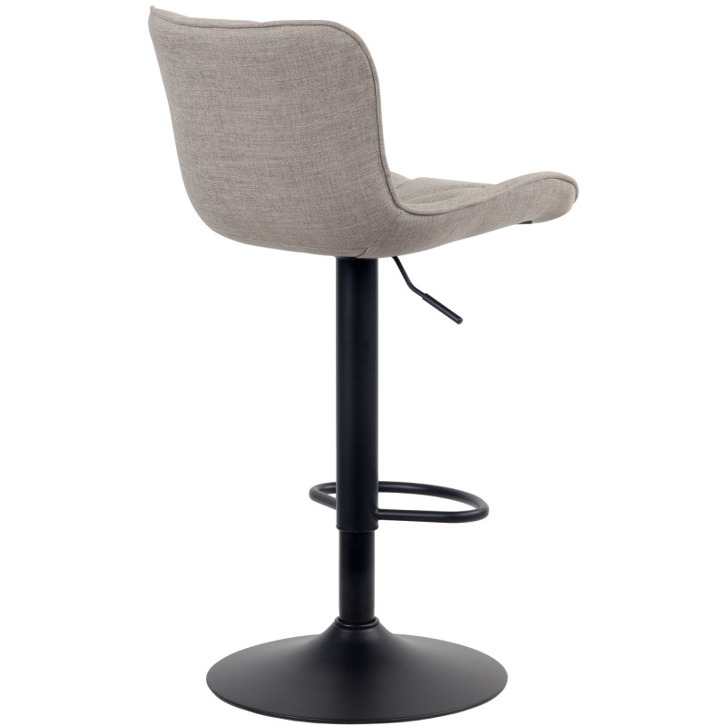 Lot de 2 tabourets de bar en tissu Linus taupe