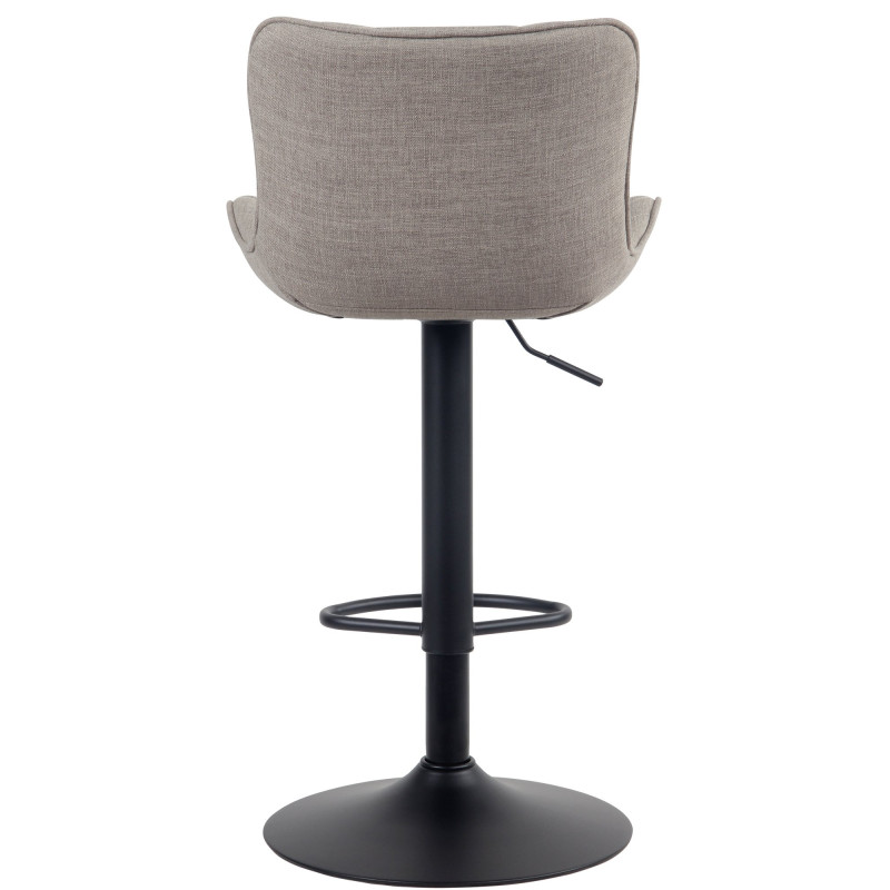 Lot de 2 tabourets de bar en tissu Linus taupe