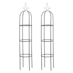 Lot de 2 colonnes rosaces...