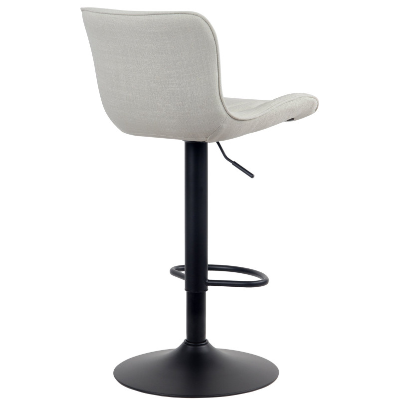 Lot de 2 tabourets de bar en tissu Linus crème