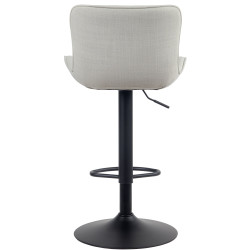 Lot de 2 tabourets de bar en tissu Linus crème