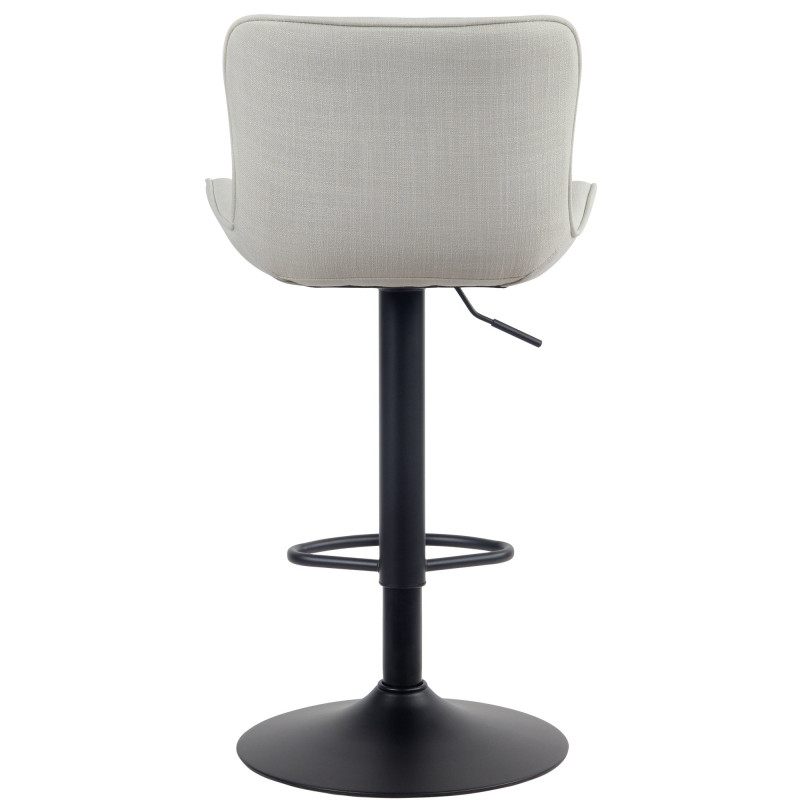 Lot de 2 tabourets de bar en tissu Linus crème