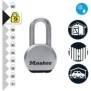 MASTER LOCK Cadenas Haute Sécurité [A Clé] [Acier Inoxydable] [Anse Longue] [Extérieur] M830EURDLH