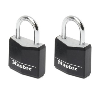 MASTERLOCK Lot de 2 cadenas aluminium 30mm couverture vinyle