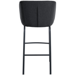 Tabouret de bar Rockhill B en feutre anthracite
