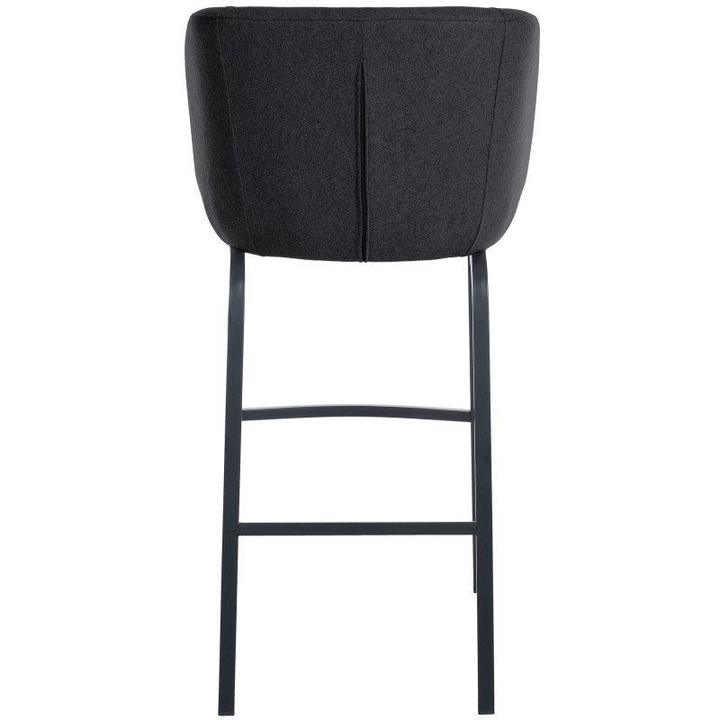 Tabouret de bar Rockhill B en feutre anthracite