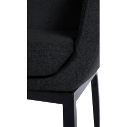 Tabouret de bar Rockhill B en feutre anthracite