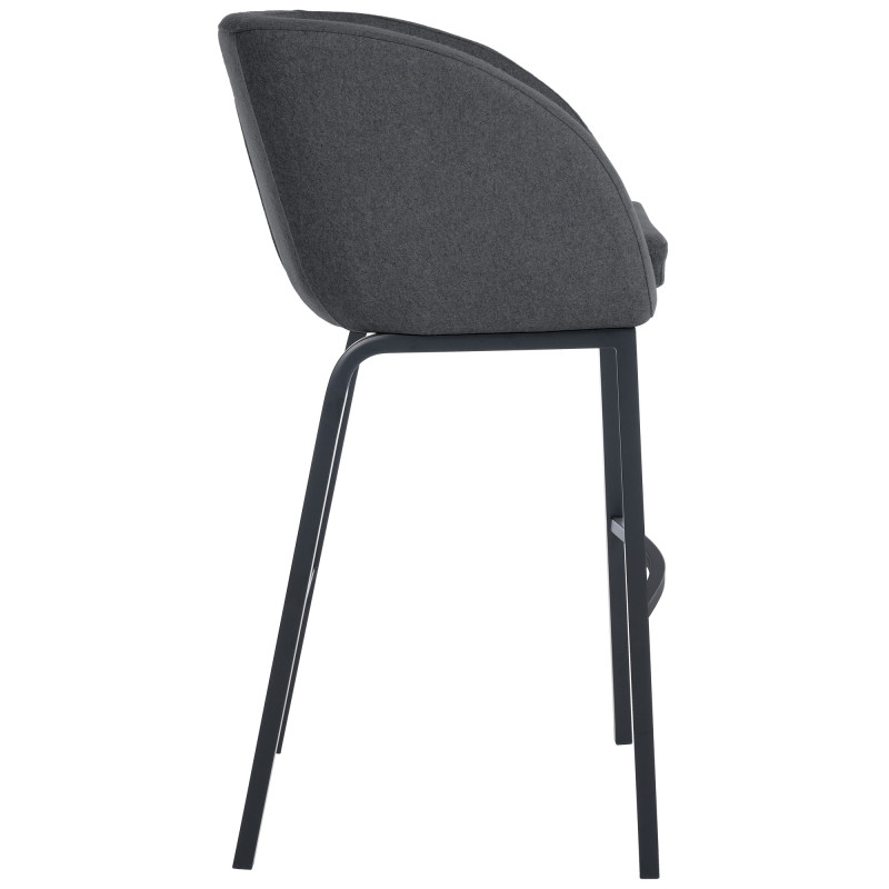 Tabouret de bar Rockhill B en feutre gris