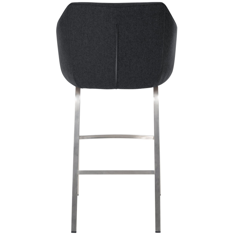 Tabouret de bar Monea E en feutre anthracite