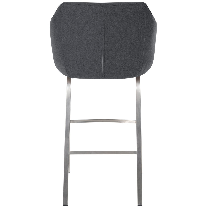 Tabouret de bar Monea E en feutre gris