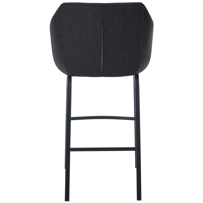 Tabouret de bar Monea B en feutre anthracite
