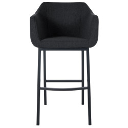 Tabouret de bar Monea B en feutre anthracite