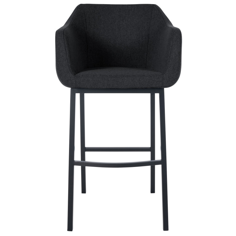 Tabouret de bar Monea B en feutre anthracite
