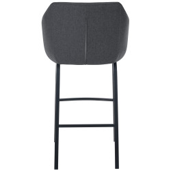 Tabouret de bar Monea B en feutre gris
