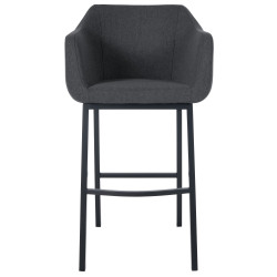 Tabouret de bar Monea B en feutre gris