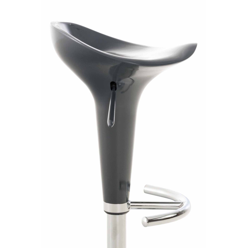 Tabouret de bar en forme de selle gris