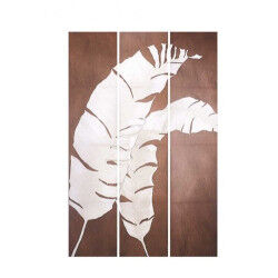 Paravent Blanc Marron Toile...