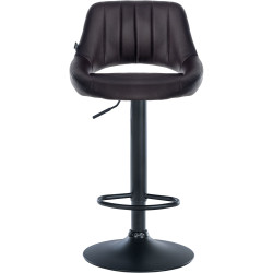 Tabouret de bar Milet simili cuir brun