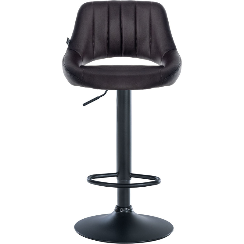 Tabouret de bar Milet simili cuir brun