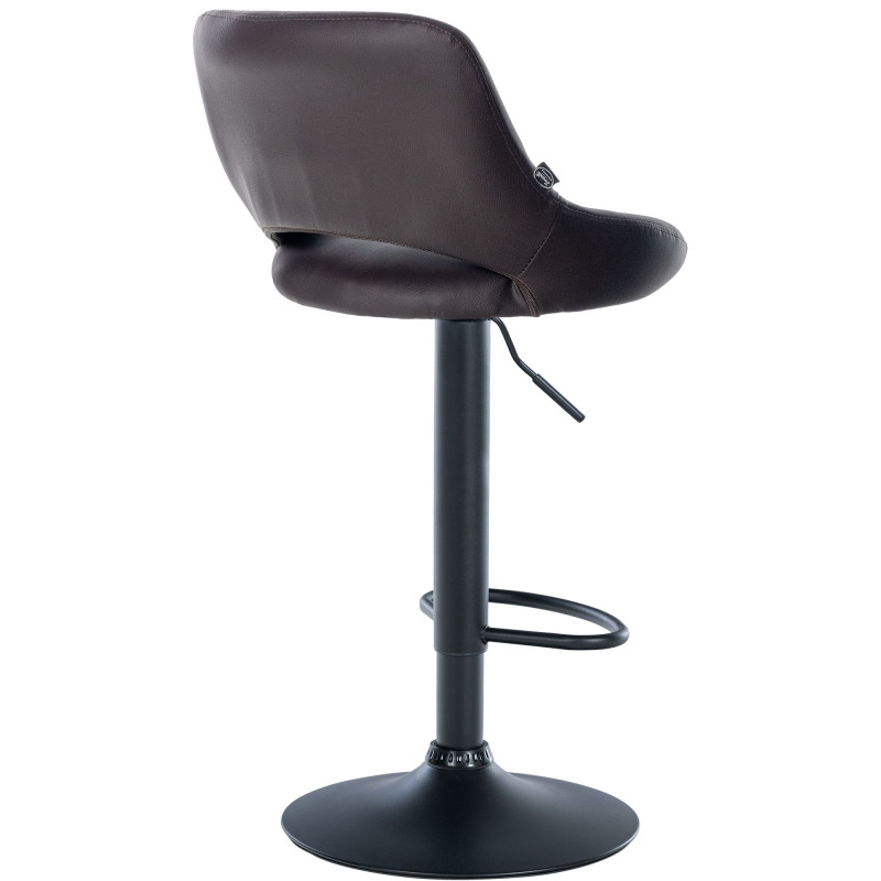Tabouret de bar Milet simili cuir brun