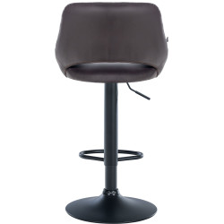 Tabouret de bar Milet simili cuir brun