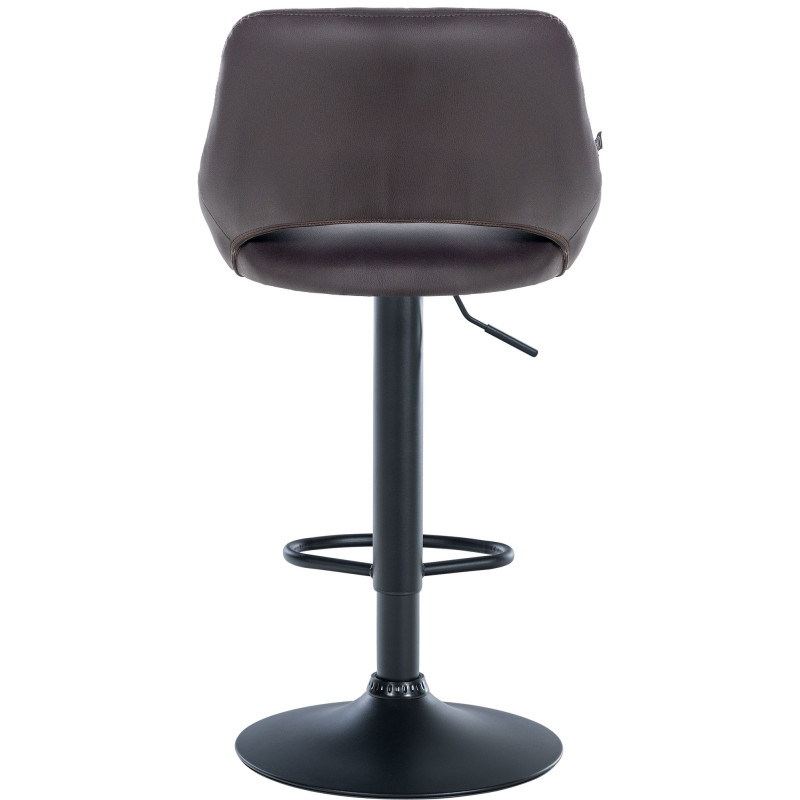 Tabouret de bar Milet simili cuir brun