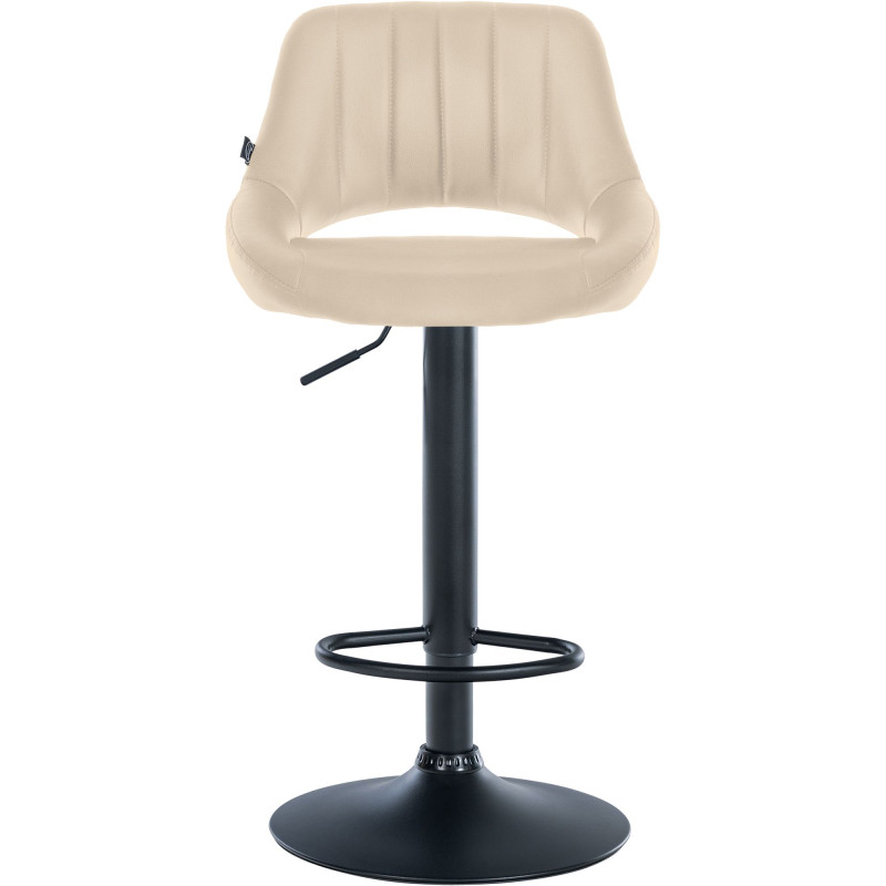 Tabouret de bar Milet simili cuir crème