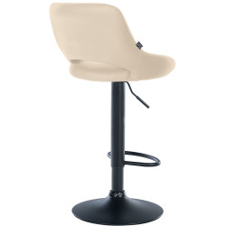 Tabouret de bar Milet simili cuir crème