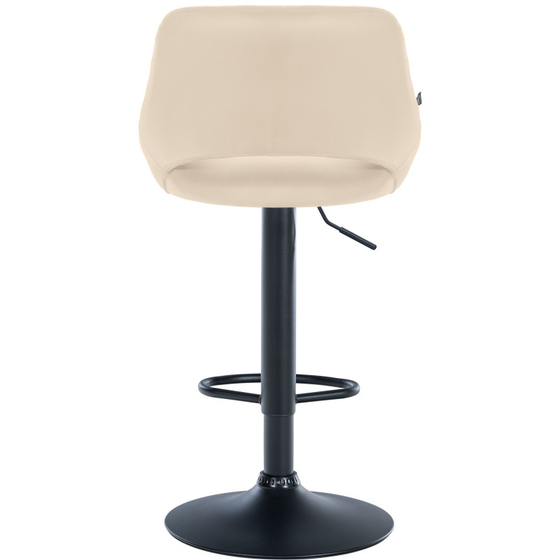 Tabouret de bar Milet simili cuir crème