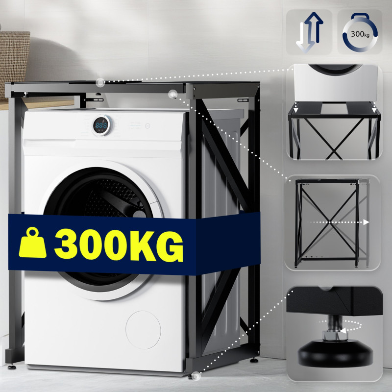 Étagère pour machine à laver Caleb blanc