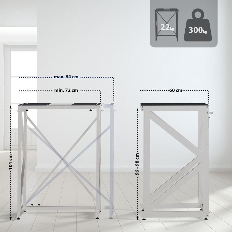 Étagère pour machine à laver Caleb blanc
