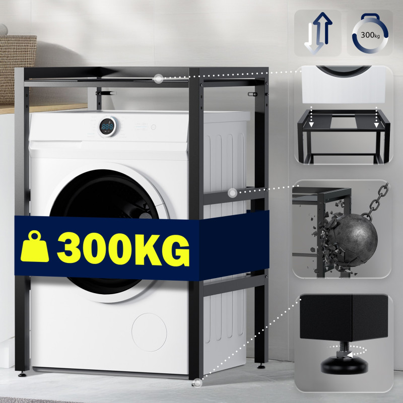 Étagère pour machine à laver Gannet noir