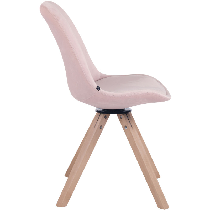Chaise de salle à manger Troyes velours Carrée natura