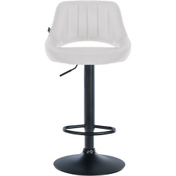 Tabouret de bar Milet simili cuir blanc