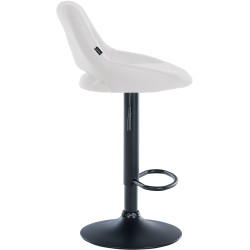Tabouret de bar Milet simili cuir blanc