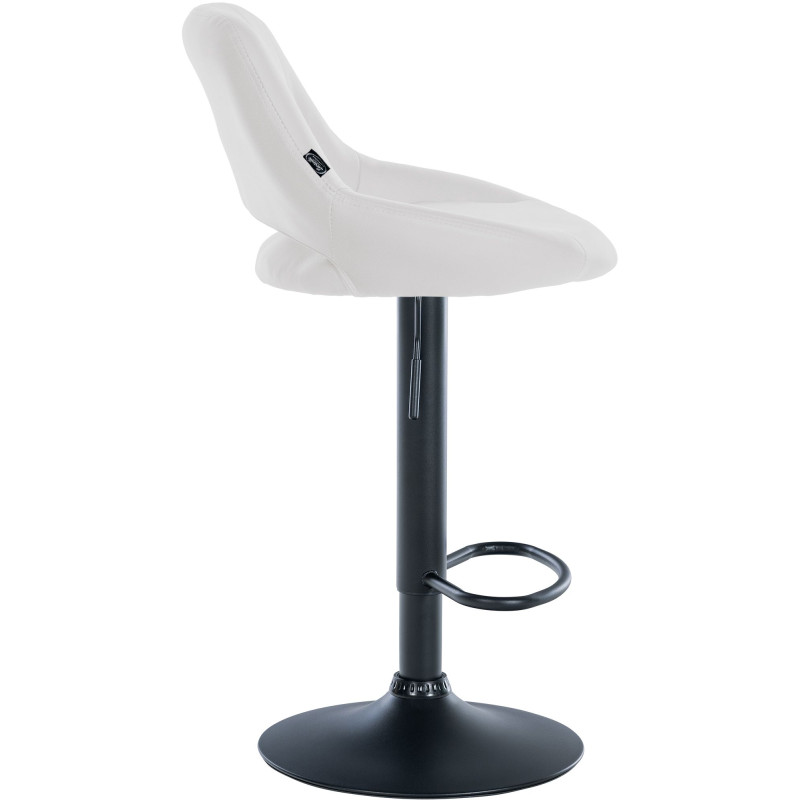 Tabouret de bar Milet simili cuir blanc