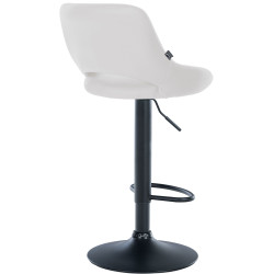 Tabouret de bar Milet simili cuir blanc