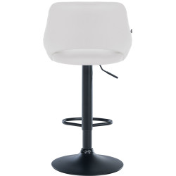 Tabouret de bar Milet simili cuir blanc