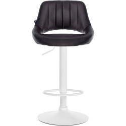Tabouret de bar Milet en cuir artificiel brun