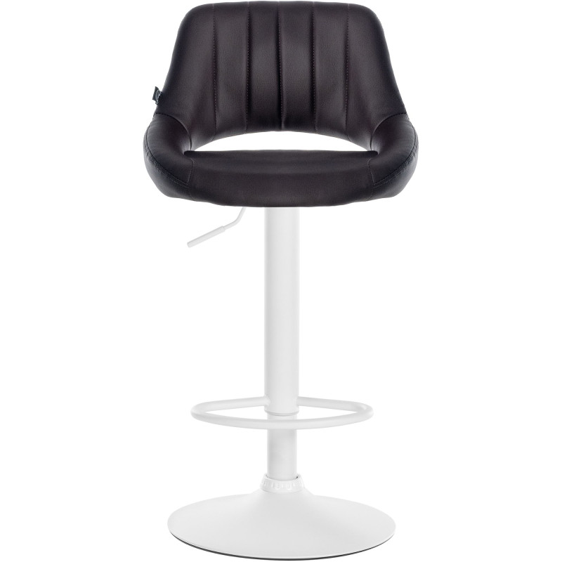 Tabouret de bar Milet en cuir artificiel brun