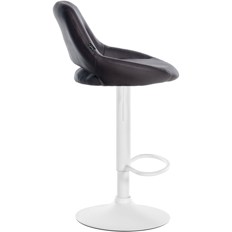 Tabouret de bar Milet en cuir artificiel brun