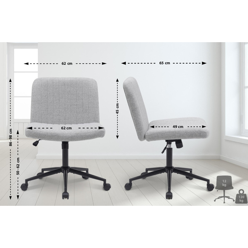 Chaise de bureau Kingman Tissu