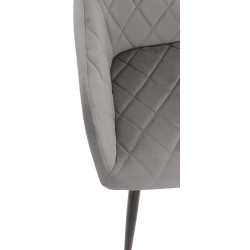 Chaise de salle à manger Shila en velours