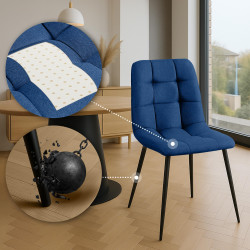 Chaise de salle à manger en tissu Tilde