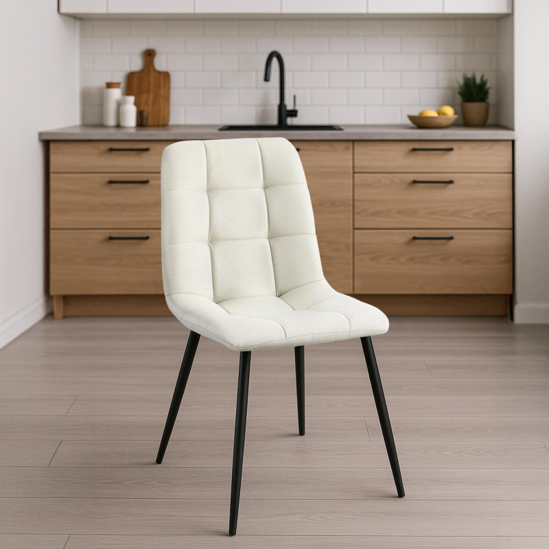 Chaise de salle à manger en tissu Tilde