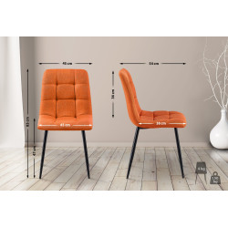 Chaise de salle à manger en tissu Tilde