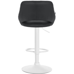 Tabouret de bar Milet en cuir artificiel noir