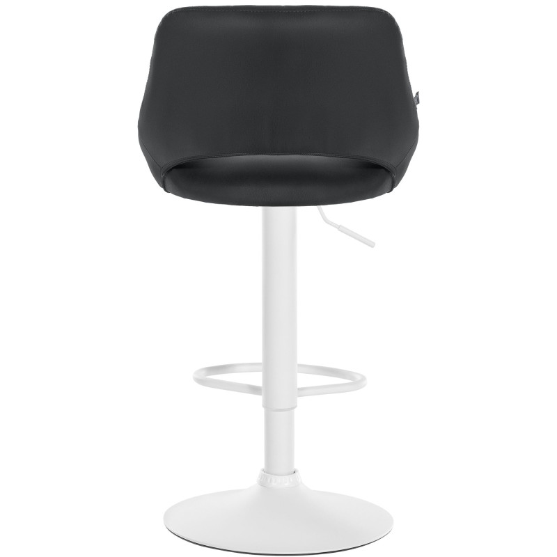 Tabouret de bar Milet en cuir artificiel noir