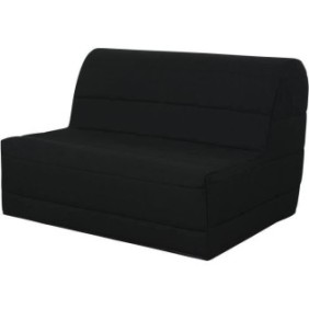 Banquette BZ 140x190 - Tissu noir - MELISSA