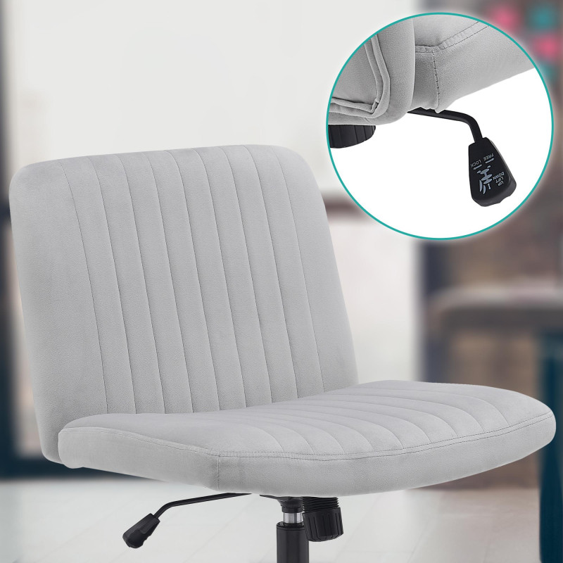Chaise de bureau Kingman Samt